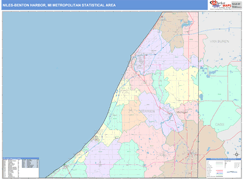 Niles-Benton Harbor Metro Area Digital Map Color Cast Style